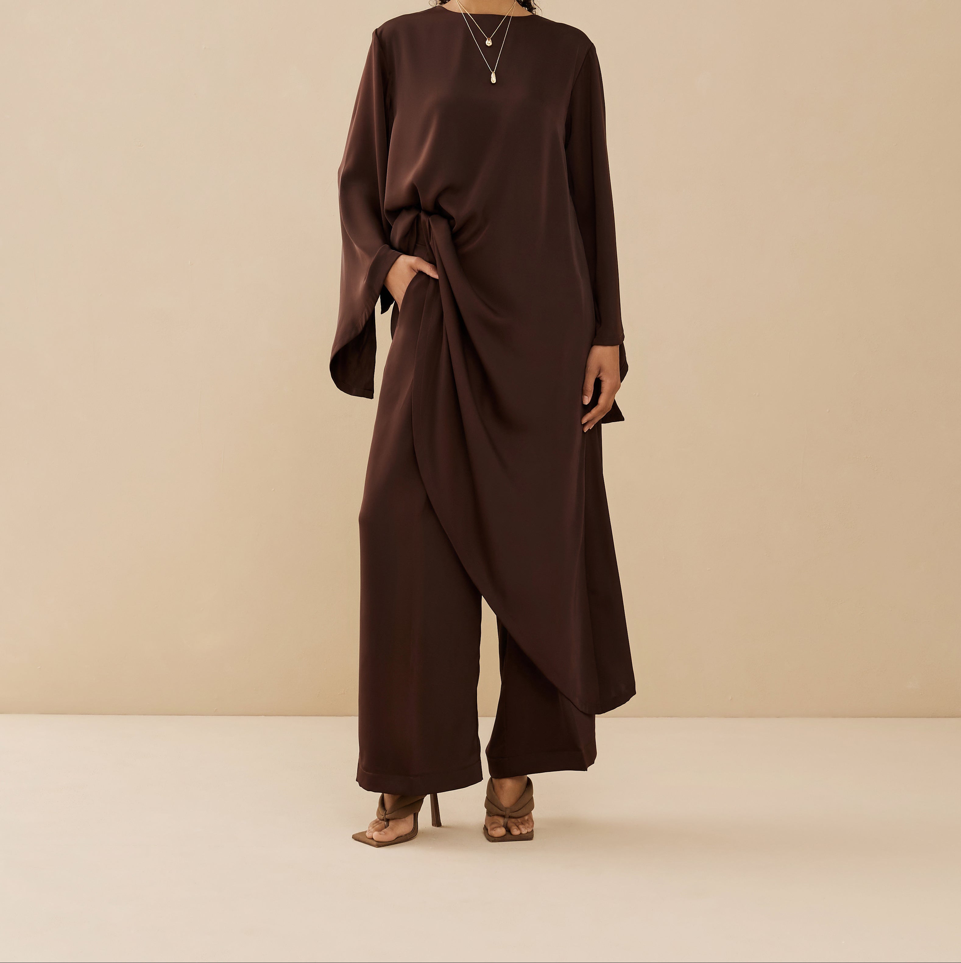 Rawa pants - Brown – AL HAYA PARIS
