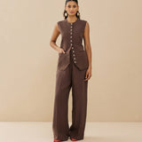 Milan waistcoast - Brown