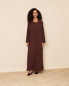 Crystal Abaya - Brown