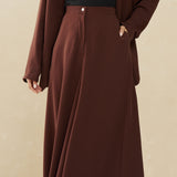 The work edit skirt - Deep brown
