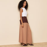 Ila Skirt - Beige and Brown