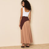 Ila Skirt - Beige and Brown