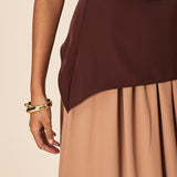 Ila Skirt - Beige and Brown