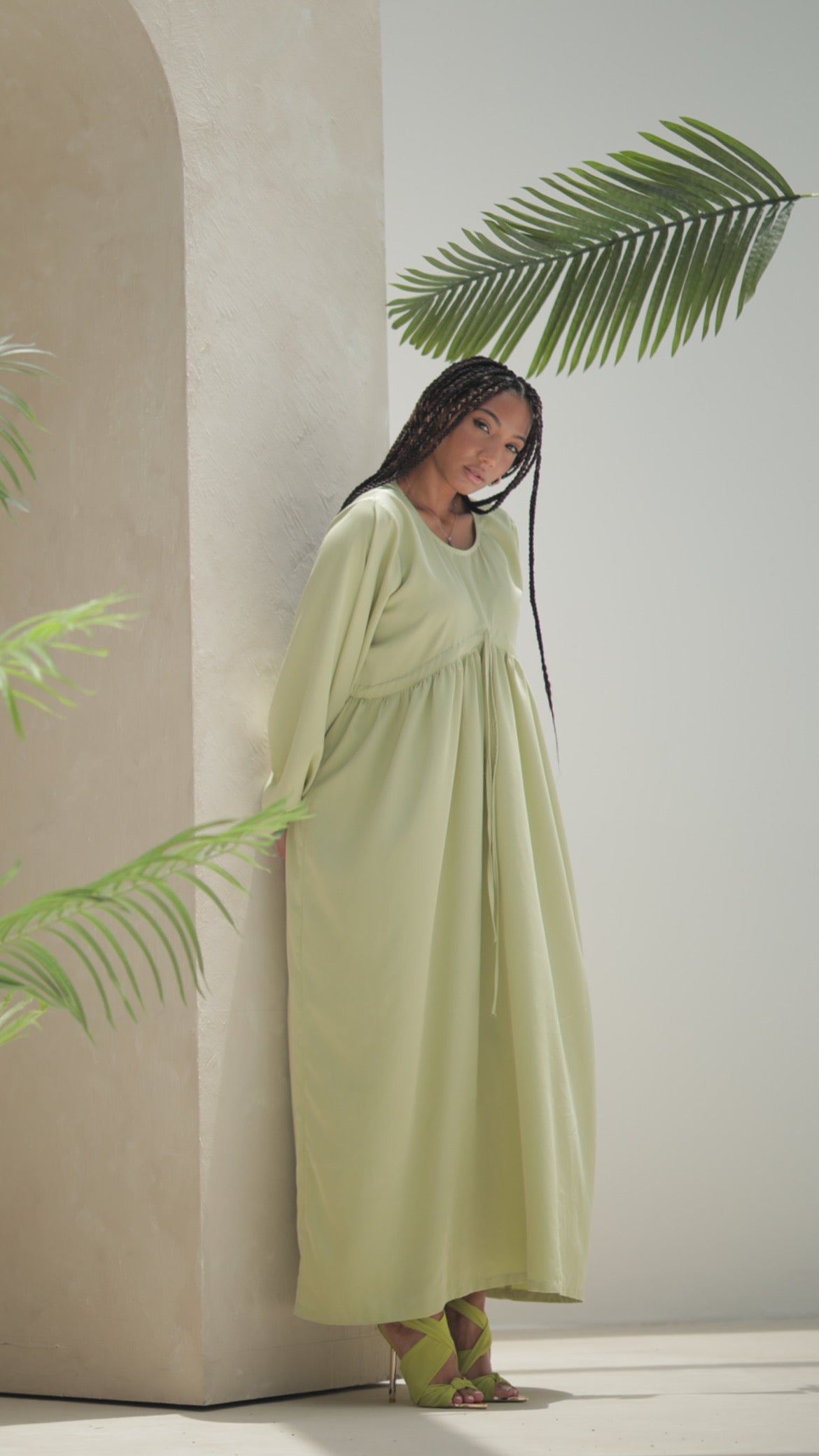ENYA Dress - Vert anis (Vente privée)